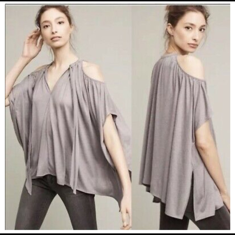 Anthropologie Deletta Tuley cold shoulder blouse